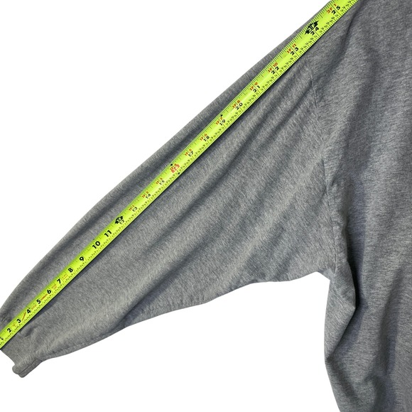 Jerzees Indiana Home Plaid Patch Long Sleeve T-Shirt Mens XL Gray Heavyweight - Picture 10 of 11